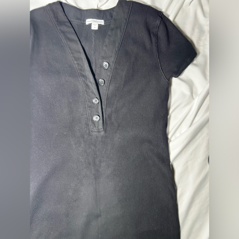 James Perse Standard Rib Henley Dress | 4 - Picture 6 of 8